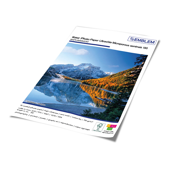 EMBLEM Water Photo Paper Ultrawhite Microporous Semi Matt 190 WAPUMSM190 Farben-Frikell WTB EMBLEM Water Photo Paper Ultrawhite Microporous Semi Matt 190 WAPUMSM190 Farben-Frikell WTB
