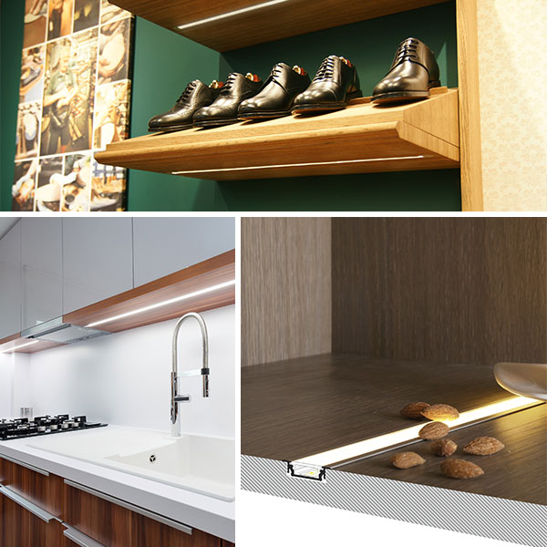 LED Profil P2, Unterputz 10mm - 14mm Farben-Frikell WTB LED Profil P2, Unterputz 10mm - 14mm Farben-Frikell WTB