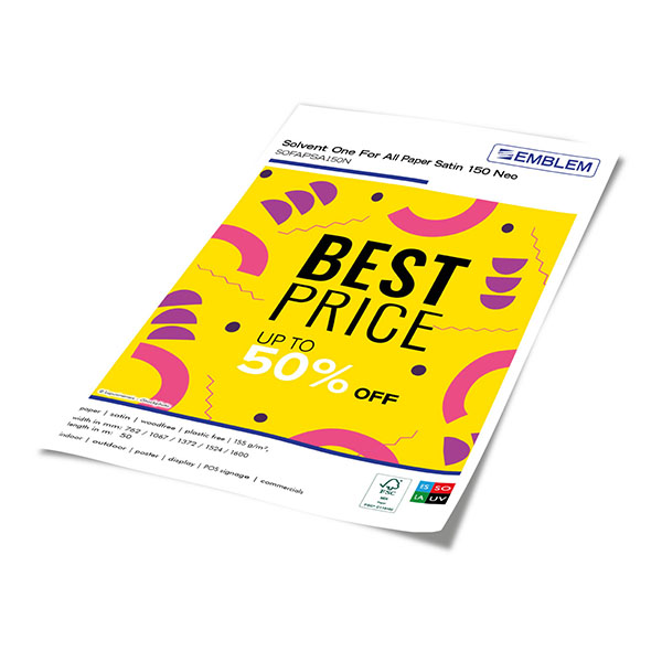 EMBLEM Solvent One for all Paper Satin 150 Neo SOFAPSA150N Farben-Frikell WTB EMBLEM Solvent One for all Paper Satin 150 Neo SOFAPSA150N Farben-Frikell WTB